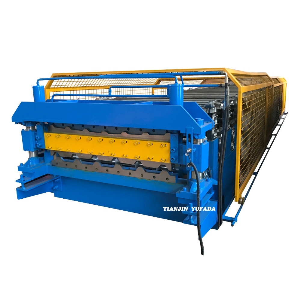 Double layer roll forming machine glazed roofing tile making machinery