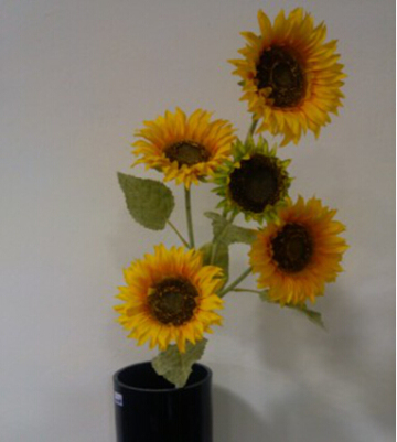 solar powered brown artificial sunflowers