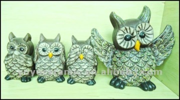 ceramic say no owl ornament