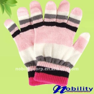 fashion children cotton 100% knit gloves