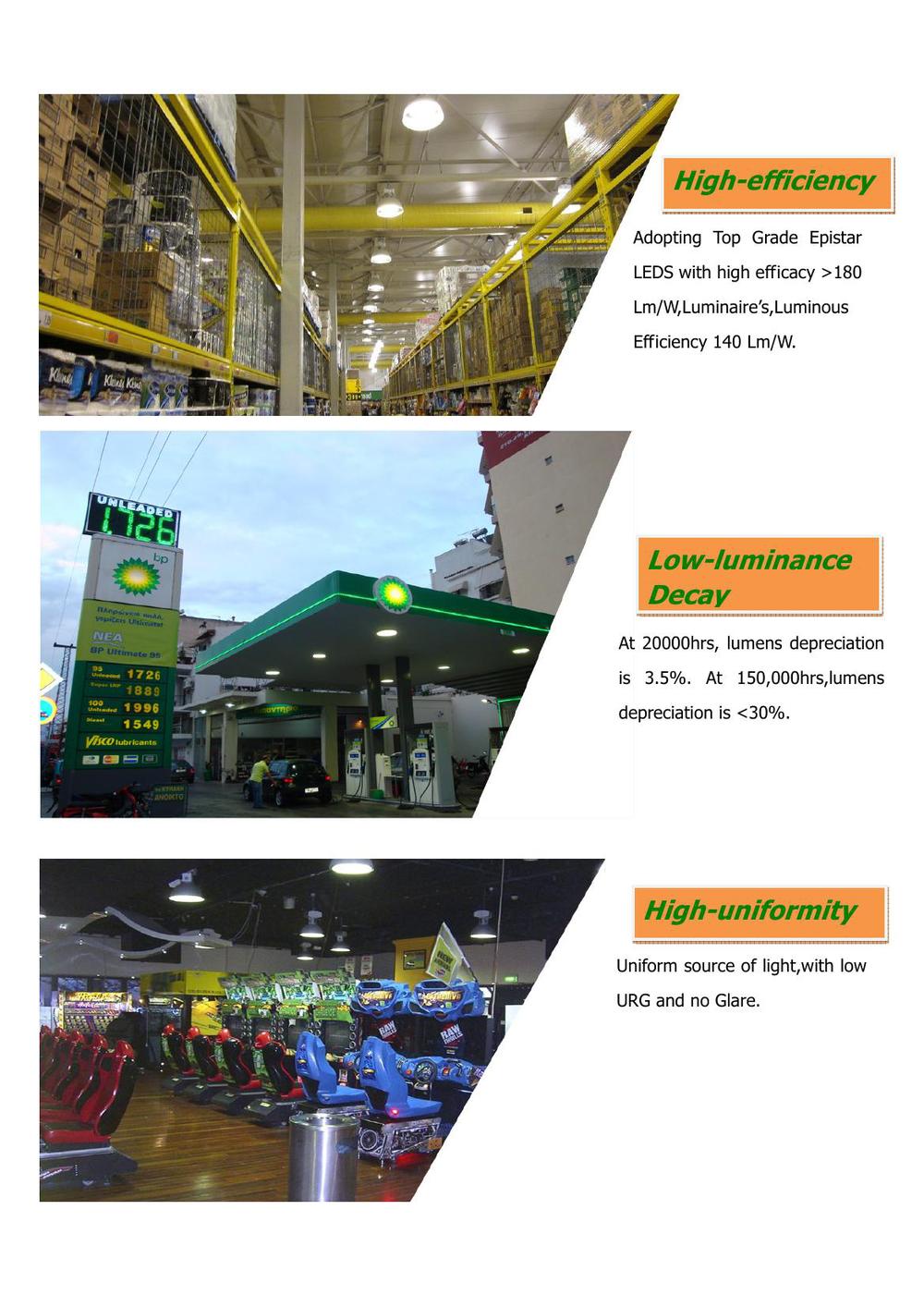 SINOCO High Bay Parts 120 Watt E40 LED Meanwell Driver DIP 180~240 lm/W Aluminum IP65 Warehouse CE/SAA/ROHS Certified Dialux