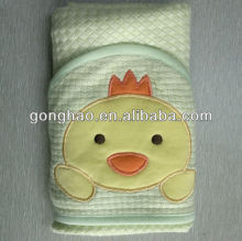 bamboo baby receiving blanket with cute embroidery