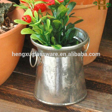 Galvanized Metal Garden Plant Pot