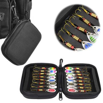 Portable Fishing Lures and Tackle Storage Box - YOUME EVA Case for Spinners, Spoons, Flies, and Hooks
