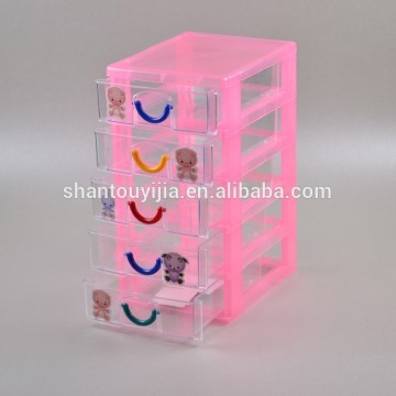 Colorful 5 Layers Storage Cabinet Plastic Cabinet With Ring