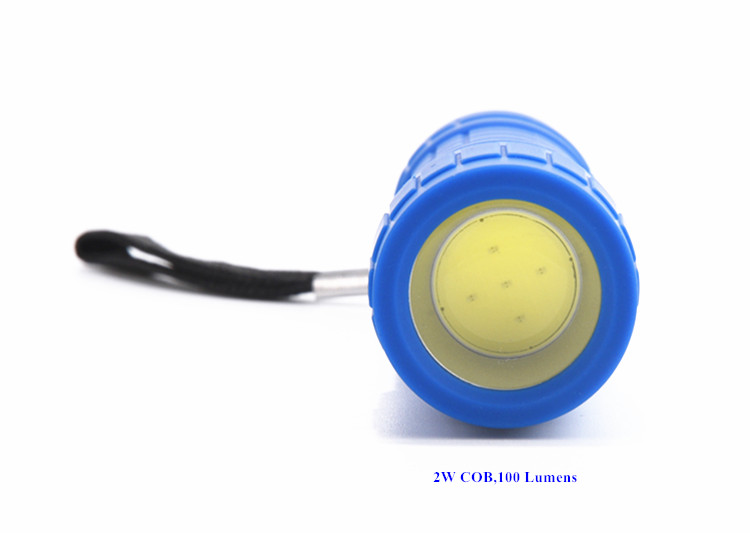 Mini Promosi Murah Cob Abs Plastik LED berwarna -warni Portable Smitt Sun Light Lightlight Obor lampu suluh terang