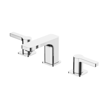 Three hole square basin mixer