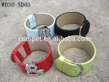 Wholesale 30mm Width PU Leather Wristbands for Men and Women Bracelets