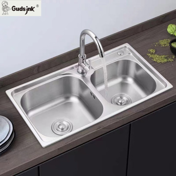 Tensile Kitchen Sink Double Stainless Steel Pressed Sink