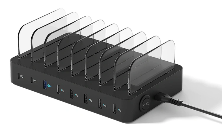 8 Port Mobile Phone Charger Cell Phone USB Charging Station