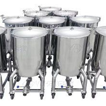Stainless Steel Sealed Movable Storage Tanks for Liquids (100L-1000L)