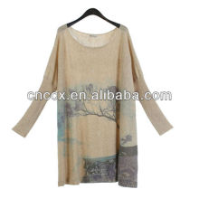 13STC5657 Fashion lady sweater chinese style digital printing sweater