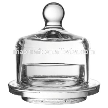 mini glass butter dish