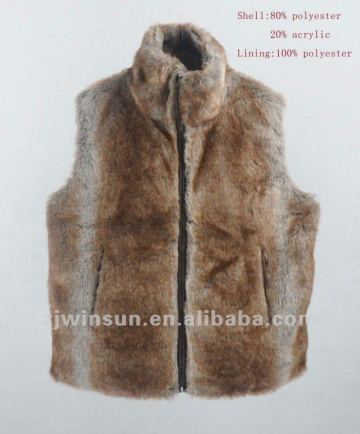 ladies fake fur waistcoat