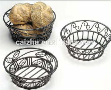 Metal wire mesh food storage basket