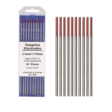 Welding Supplies: Types and Sizes of Red Tungsten Electrodes for Argon Arc Welding