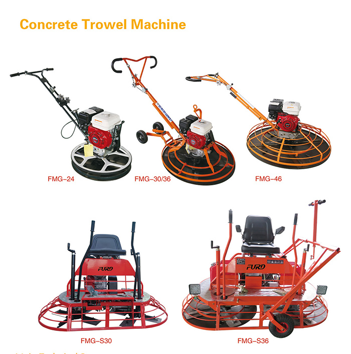 Steel Rated Power 5.5 HP Hand Operate Concrete Trowel Machine