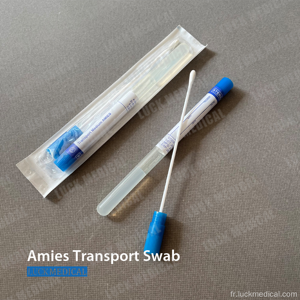 Écouvillon de transport en plastique avec tube Tip Rayon CE