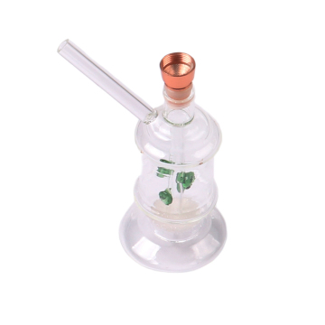 Yiwu new transparent glass hookah smoking pipe creative cylindrical shape smoking tool wholesale