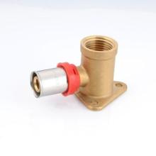 brass fitting-wallplate elbow fitting female press