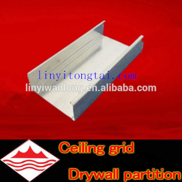 Galvanized steel drywall partition studs and tracks for drywall partition