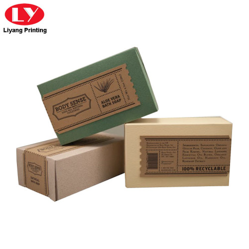 Brown Kraft Paper Box Soap Συσκευασία