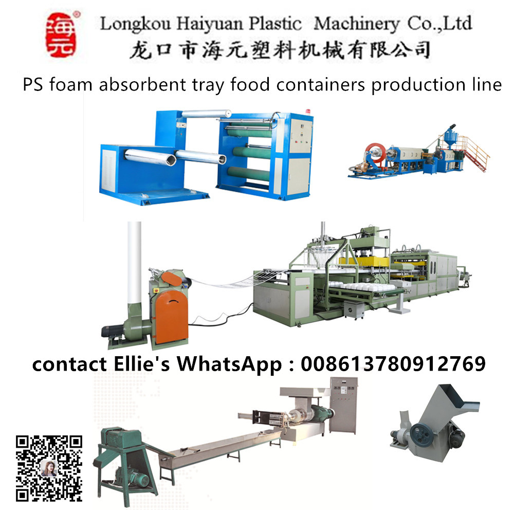 price off! EPS PS foam thermocol plate take away food container making machine/disposable box bowl egg tray dish production line