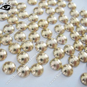 Hot fix dome stud half round for shoes 8mm lt gold