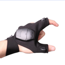 LED Light Motorcycle Gloves with Built-in Torch and Flashlight for Outdoor Activities