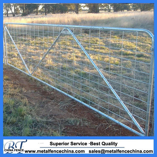 Wire Mesh N Brace Steel Farm Gate