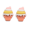 Colorful Summer Sweet Cone Resin Charms Food Artificial Craft Decorazione Portachiavi Fai da te Deco Parti di gioielli per bambini