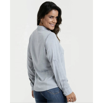 Elegante Damen Hemdtops Damen Bürobluse aus Baumwolle