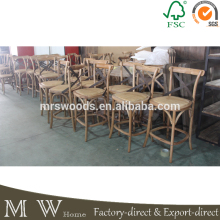 solid oak wood bar stool, metal cross back bar chair bar stool, oak bar stool