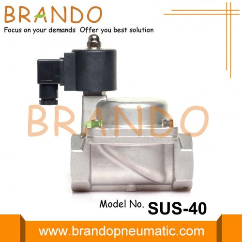 1 1/2&#39;&#39; Paslanmaz Çelik Solenoid Valf PTFE Conta