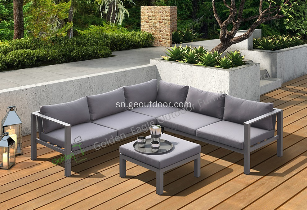 Patio fenicha yekuzorora yekugara yemunda sofa