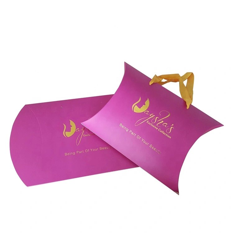 Custom Design Logo Printed Pillow Gift Box for Bundles of Wigs Packaging