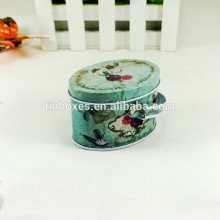Wholesale mint packaging empty metal oval shape small tin box