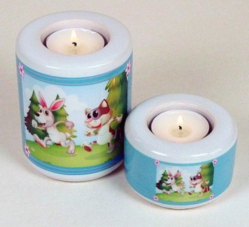 Blank Promotional Products Wholesale Candle holders Ceramic For Sublimation