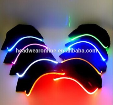 Blank Fiber Optic Cap , Flashing Cap , Led Light Caps And Hats Wholesale