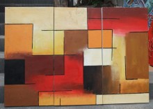 hand painted abstract oil painting