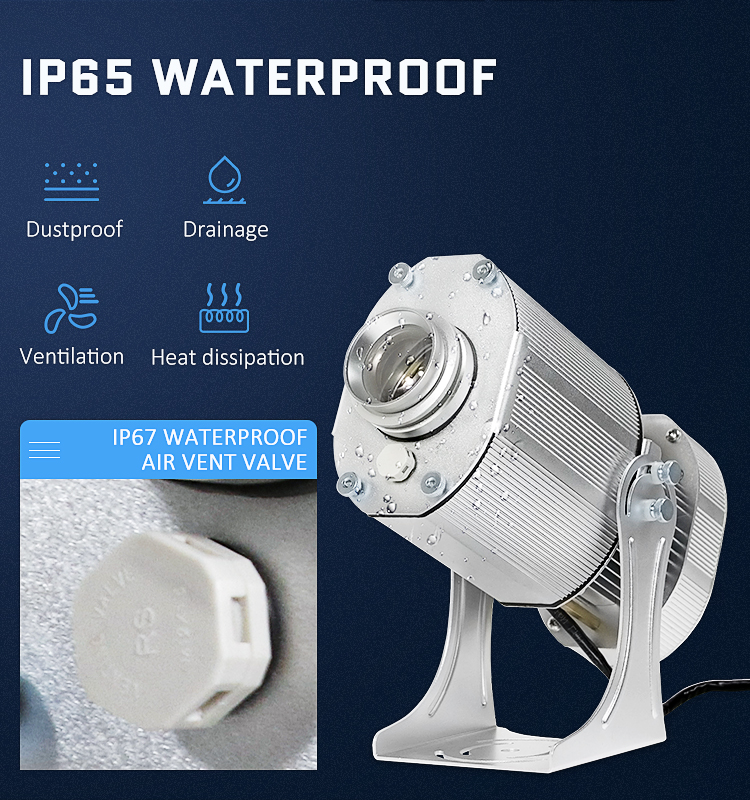 Outdoor Christmas Projector 80 Watt Logo Projector Led Rotating Advertising Gobo Projector Lights