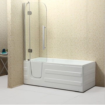 New Soaking One Person Walk In Bathtub With Tempered Glass For Disabled People