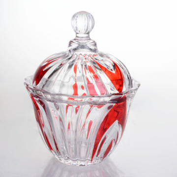 Machine made glass candy jar,apothecary jar