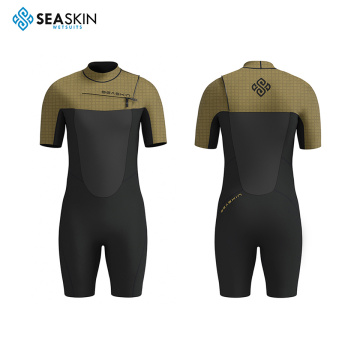 Seaskin 2mm Spring Suit Front Dada Lelaki Lelaki Wetsuit