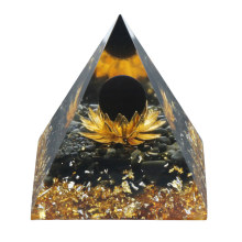 Black Obsidian Orgone Pyramid 60mm for Reduce Stress