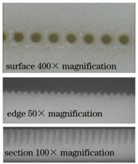 Surface and fracture morphology of scribed ceramic