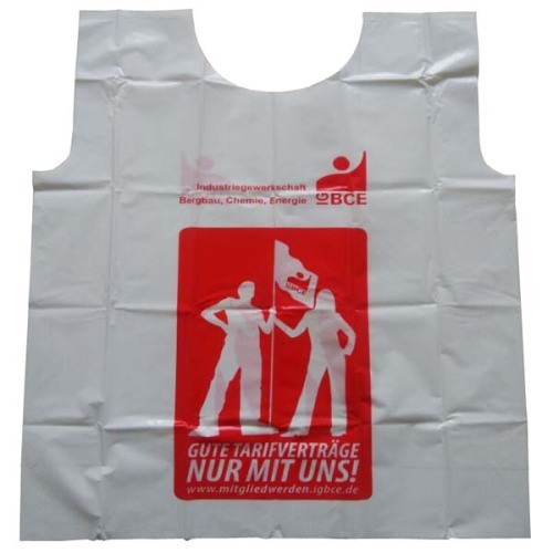 Gilet in plastica per vendita calda PE