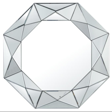 Miroir d&#39;argent hexagonal pour l&#39;entrée