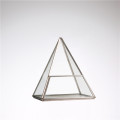 Terrarium en verre suspendu en argent triangle artistique moderne