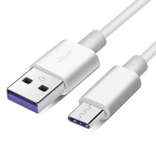 5A Fast Charge USB Type C Cable - Samsung, Xiaomi, Huawei Compatible White Cable